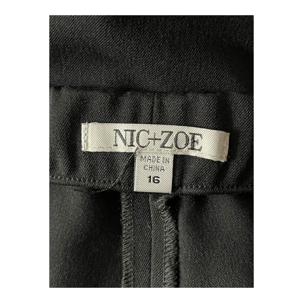 Nic + Zoe pants Avenue wide leg trousers black size 16 - Picture 4 of 7